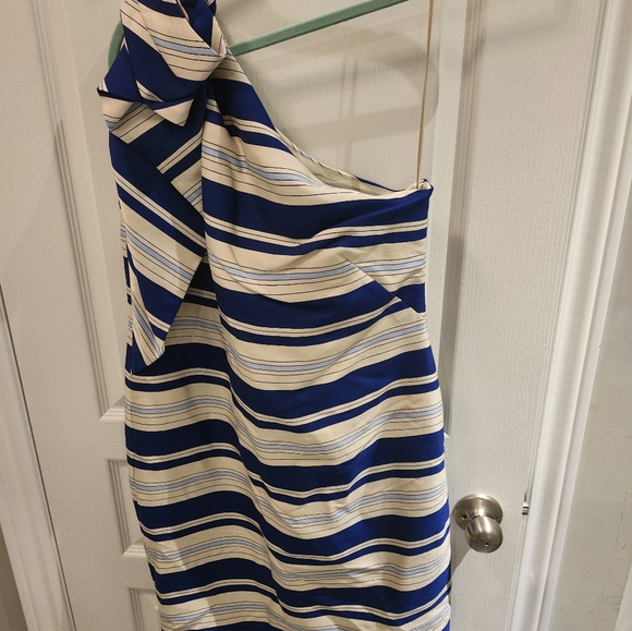 Banana Republic One Strap Striped Midi Dress NWT Size 6 - Picture 2 of 9